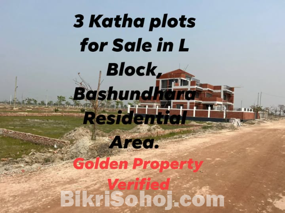 3 Katha plots for Sale in L Block, Bashundhara Residential